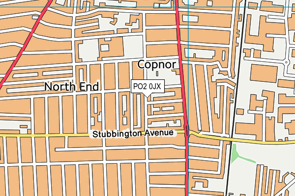 PO2 0JX map - OS VectorMap District (Ordnance Survey) PO2 0JX map - OS VectorMap District (Ordnance Survey)