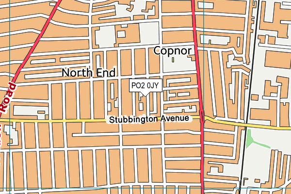 PO2 0JY map - OS VectorMap District (Ordnance Survey) PO2 0JY map - OS VectorMap District (Ordnance Survey)