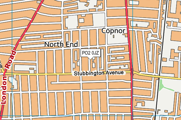 PO2 0JZ map - OS VectorMap District (Ordnance Survey) PO2 0JZ map - OS VectorMap District (Ordnance Survey)