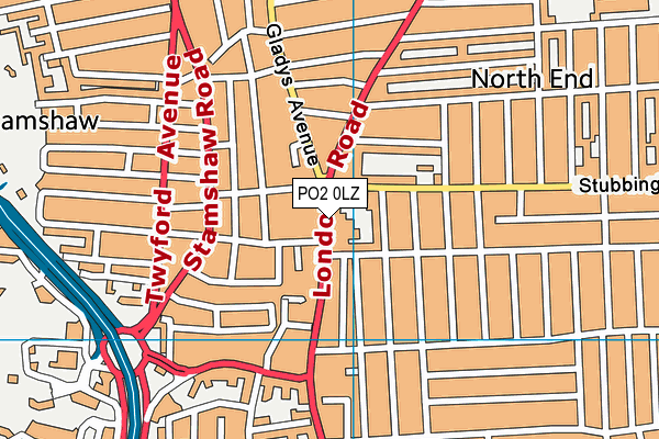 PO2 0LZ map - OS VectorMap District (Ordnance Survey) PO2 0LZ map - OS VectorMap District (Ordnance Survey)