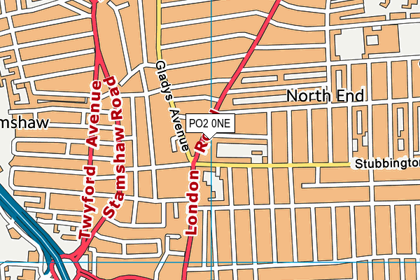 PO2 0NE map - OS VectorMap District (Ordnance Survey) PO2 0NE map - OS VectorMap District (Ordnance Survey)