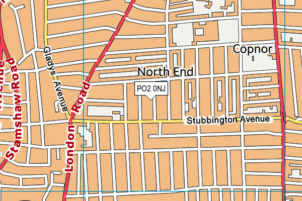 PO2 0NJ map - OS VectorMap District (Ordnance Survey)