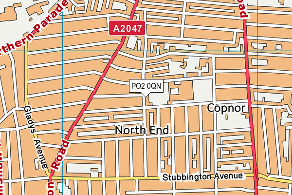 PO2 0QN map - OS VectorMap District (Ordnance Survey) PO2 0QN map - OS VectorMap District (Ordnance Survey)