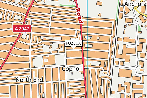 PO2 0QX map - OS VectorMap District (Ordnance Survey) PO2 0QX map - OS VectorMap District (Ordnance Survey)
