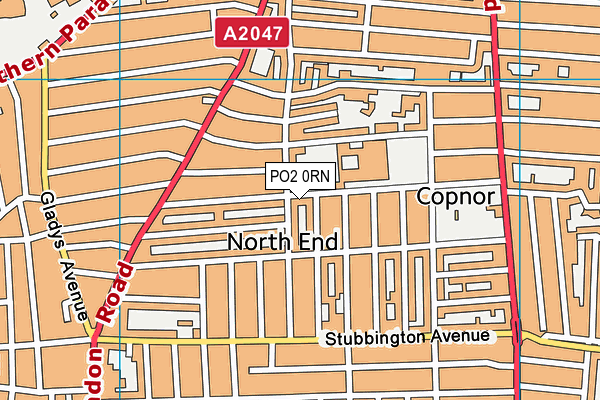 PO2 0RN map - OS VectorMap District (Ordnance Survey) PO2 0RN map - OS VectorMap District (Ordnance Survey)