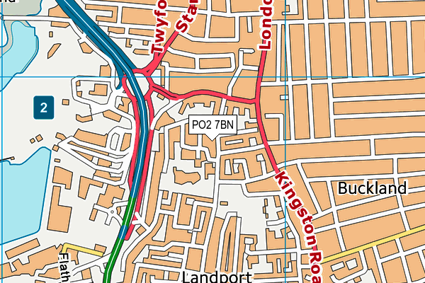 PO2 7BN map - OS VectorMap District (Ordnance Survey) PO2 7BN map - OS VectorMap District (Ordnance Survey)