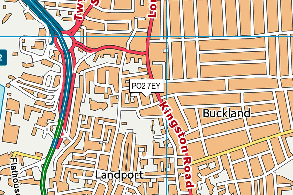 PO2 7EY map - OS VectorMap District (Ordnance Survey) PO2 7EY map - OS VectorMap District (Ordnance Survey)