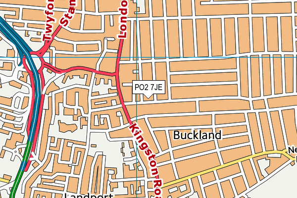 PO2 7JE map - OS VectorMap District (Ordnance Survey) PO2 7JE map - OS VectorMap District (Ordnance Survey)