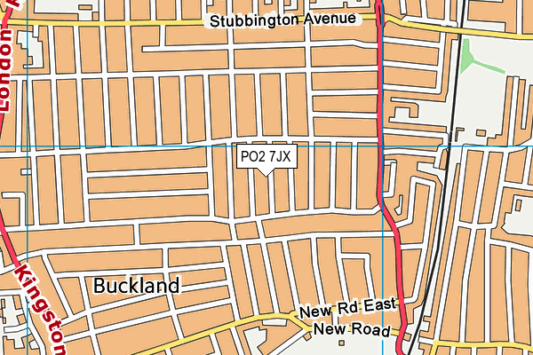 PO2 7JX map - OS VectorMap District (Ordnance Survey) PO2 7JX map - OS VectorMap District (Ordnance Survey)