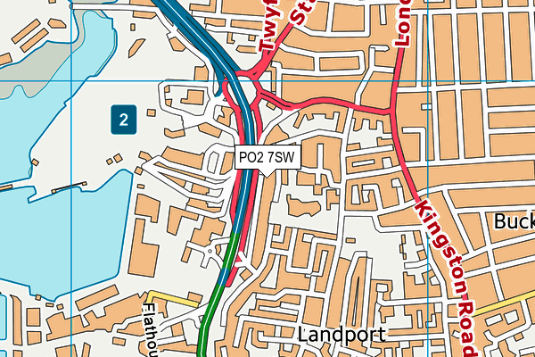 PO2 7SW map - OS VectorMap District (Ordnance Survey) PO2 7SW map - OS VectorMap District (Ordnance Survey)