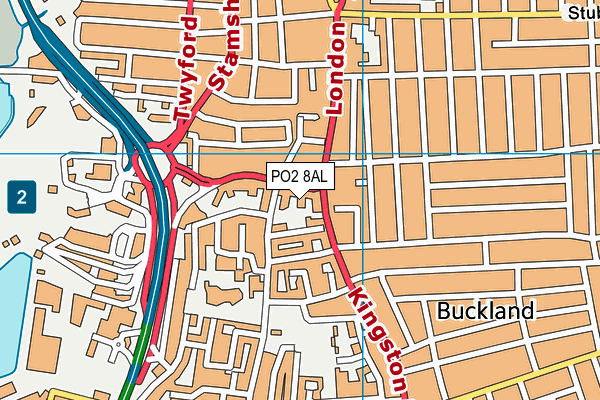 PO2 8AL map - OS VectorMap District (Ordnance Survey)
