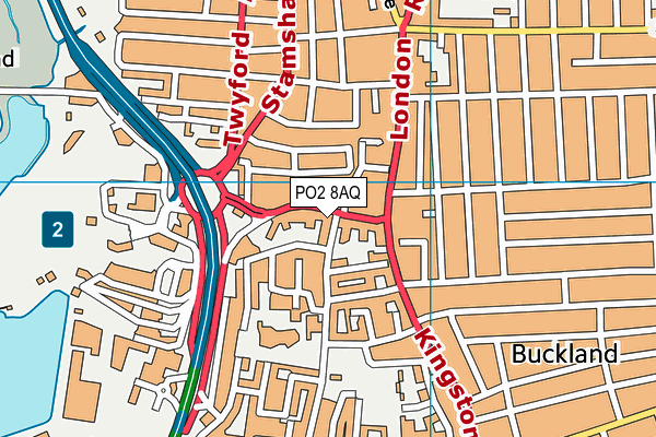 PO2 8AQ map - OS VectorMap District (Ordnance Survey) PO2 8AQ map - OS VectorMap District (Ordnance Survey)