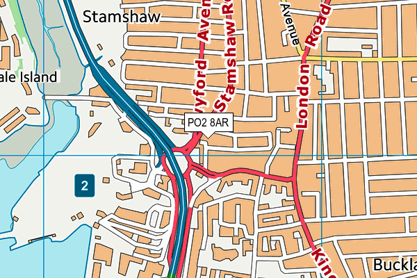 PO2 8AR map - OS VectorMap District (Ordnance Survey) PO2 8AR map - OS VectorMap District (Ordnance Survey)