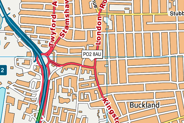 PO2 8AU map - OS VectorMap District (Ordnance Survey) PO2 8AU map - OS VectorMap District (Ordnance Survey)