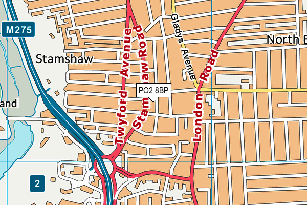 PO2 8BP map - OS VectorMap District (Ordnance Survey) PO2 8BP map - OS VectorMap District (Ordnance Survey)