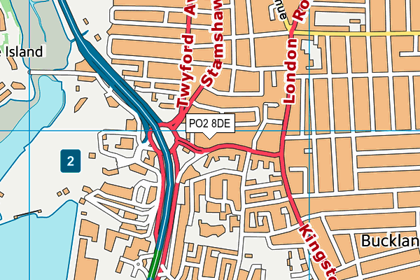 PO2 8DE map - OS VectorMap District (Ordnance Survey) PO2 8DE map - OS VectorMap District (Ordnance Survey)
