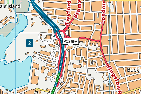PO2 8FA map - OS VectorMap District (Ordnance Survey) PO2 8FA map - OS VectorMap District (Ordnance Survey)