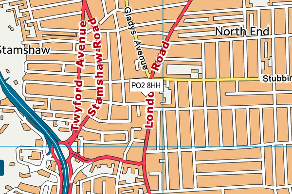 PO2 8HH map - OS VectorMap District (Ordnance Survey) PO2 8HH map - OS VectorMap District (Ordnance Survey)