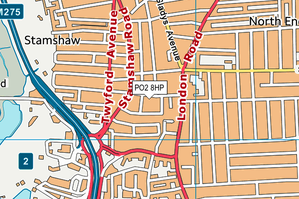 PO2 8HP map - OS VectorMap District (Ordnance Survey) PO2 8HP map - OS VectorMap District (Ordnance Survey)