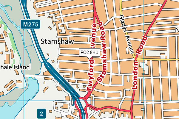 PO2 8HU map - OS VectorMap District (Ordnance Survey) PO2 8HU map - OS VectorMap District (Ordnance Survey)