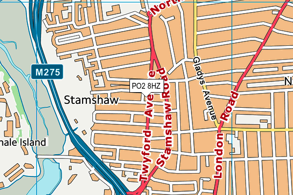PO2 8HZ map - OS VectorMap District (Ordnance Survey) PO2 8HZ map - OS VectorMap District (Ordnance Survey)