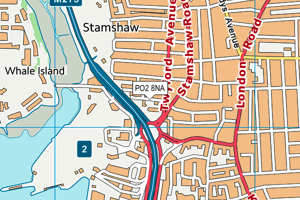 PO2 8NA map - OS VectorMap District (Ordnance Survey) PO2 8NA map - OS VectorMap District (Ordnance Survey)