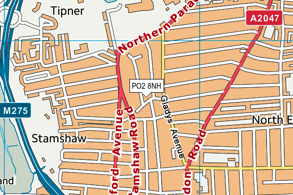 PO2 8NH map - OS VectorMap District (Ordnance Survey) PO2 8NH map - OS VectorMap District (Ordnance Survey)