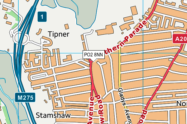 PO2 8NN map - OS VectorMap District (Ordnance Survey) PO2 8NN map - OS VectorMap District (Ordnance Survey)