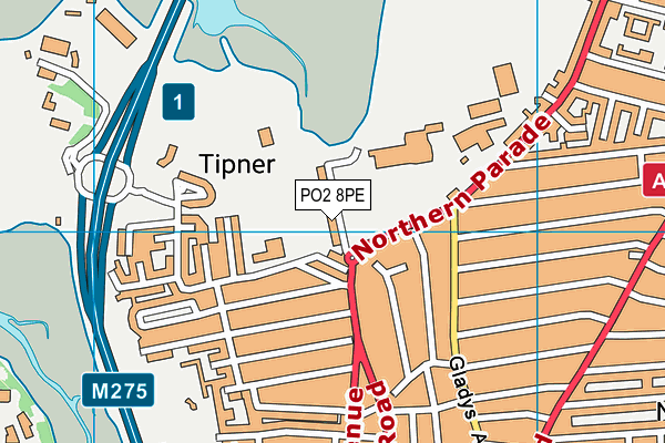 PO2 8PE map - OS VectorMap District (Ordnance Survey) PO2 8PE map - OS VectorMap District (Ordnance Survey)