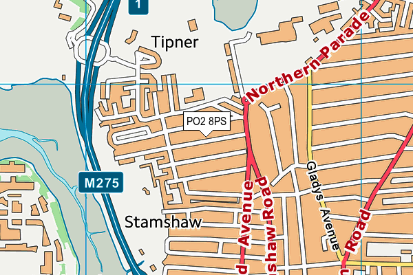 PO2 8PS map - OS VectorMap District (Ordnance Survey) PO2 8PS map - OS VectorMap District (Ordnance Survey)