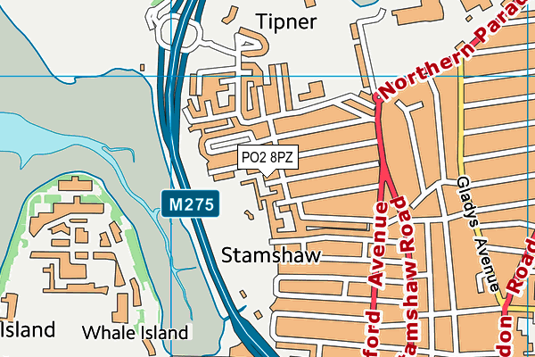 PO2 8PZ map - OS VectorMap District (Ordnance Survey) PO2 8PZ map - OS VectorMap District (Ordnance Survey)