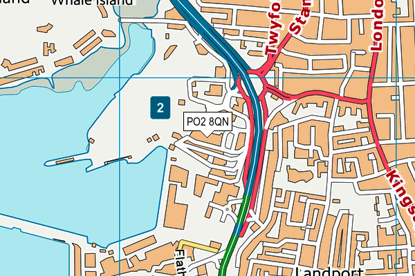 PO2 8QN map - OS VectorMap District (Ordnance Survey) PO2 8QN map - OS VectorMap District (Ordnance Survey)