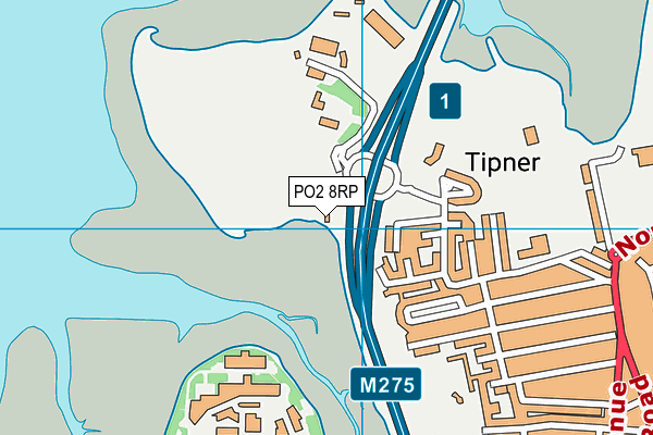 PO2 8RP map - OS VectorMap District (Ordnance Survey) PO2 8RP map - OS VectorMap District (Ordnance Survey)