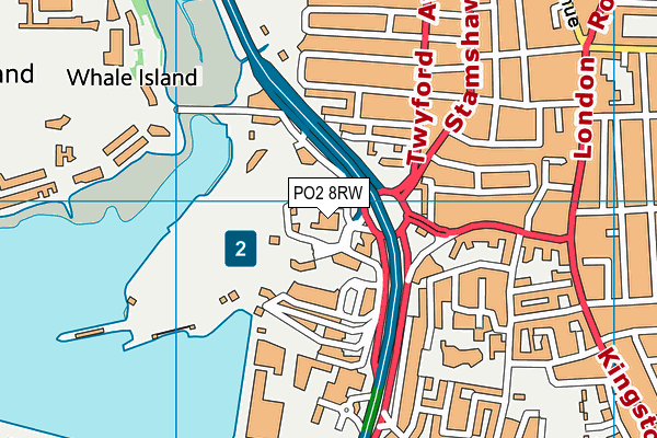PO2 8RW map - OS VectorMap District (Ordnance Survey) PO2 8RW map - OS VectorMap District (Ordnance Survey)