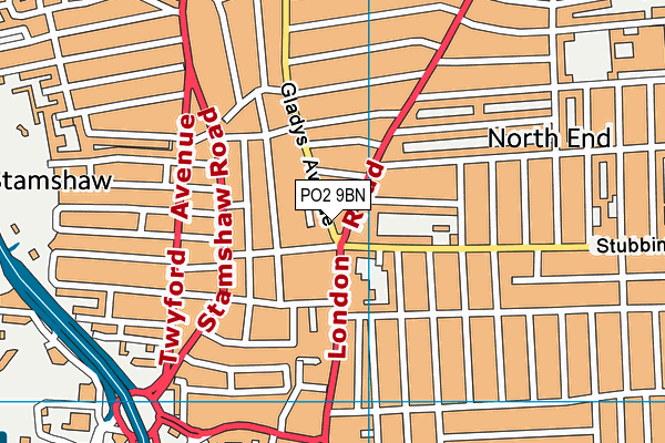 PO2 9BN map - OS VectorMap District (Ordnance Survey) PO2 9BN map - OS VectorMap District (Ordnance Survey)