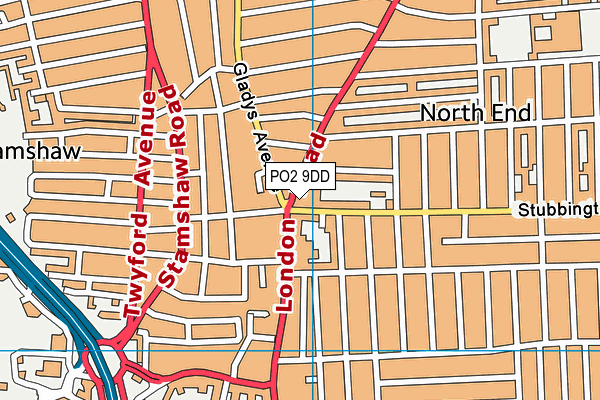 PO2 9DD map - OS VectorMap District (Ordnance Survey) PO2 9DD map - OS VectorMap District (Ordnance Survey)