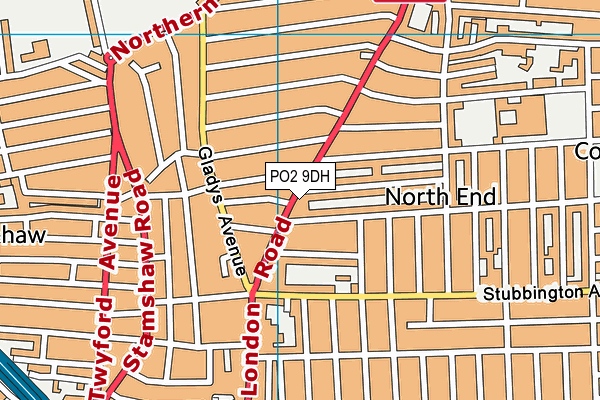 PO2 9DH map - OS VectorMap District (Ordnance Survey) PO2 9DH map - OS VectorMap District (Ordnance Survey)
