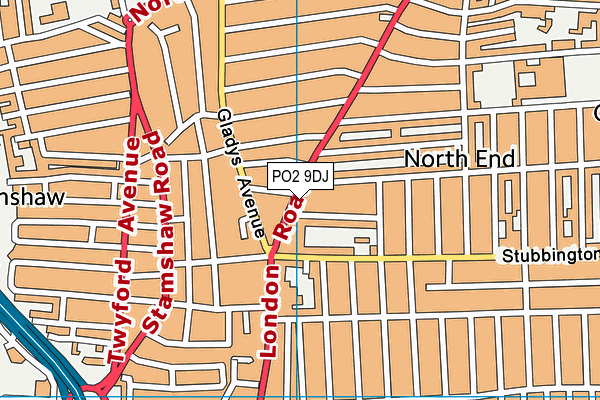 PO2 9DJ map - OS VectorMap District (Ordnance Survey) PO2 9DJ map - OS VectorMap District (Ordnance Survey)