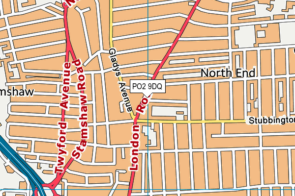 PO2 9DQ map - OS VectorMap District (Ordnance Survey) PO2 9DQ map - OS VectorMap District (Ordnance Survey)