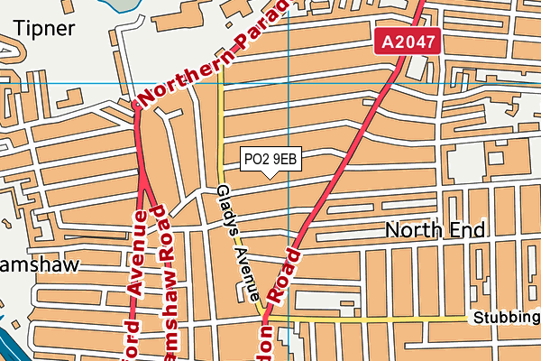 PO2 9EB map - OS VectorMap District (Ordnance Survey) PO2 9EB map - OS VectorMap District (Ordnance Survey)