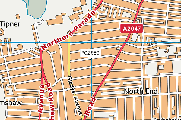 PO2 9EG map - OS VectorMap District (Ordnance Survey) PO2 9EG map - OS VectorMap District (Ordnance Survey)
