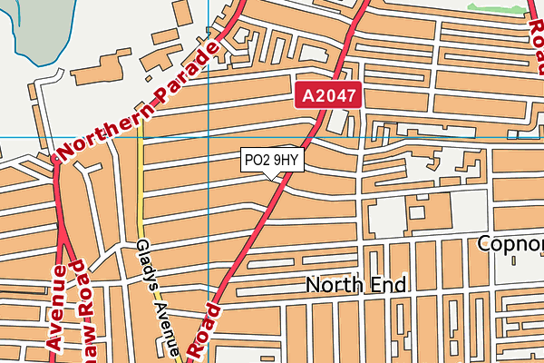PO2 9HY map - OS VectorMap District (Ordnance Survey) PO2 9HY map - OS VectorMap District (Ordnance Survey)