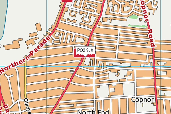 PO2 9JX map - OS VectorMap District (Ordnance Survey) PO2 9JX map - OS VectorMap District (Ordnance Survey)