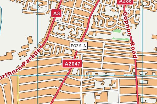 PO2 9LA map - OS VectorMap District (Ordnance Survey) PO2 9LA map - OS VectorMap District (Ordnance Survey)