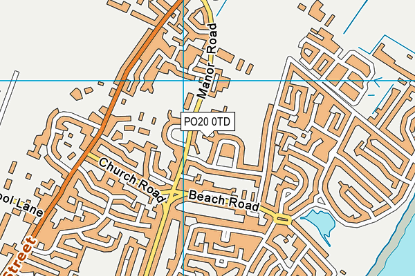 PO20 0TD map - OS VectorMap District (Ordnance Survey)