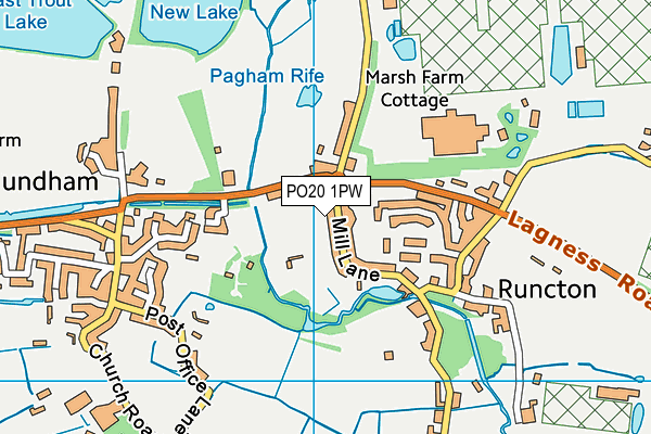 PO20 1PW map - OS VectorMap District (Ordnance Survey)