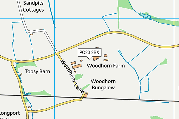 PO20 2BX map - OS VectorMap District (Ordnance Survey) PO20 2BX map - OS VectorMap District (Ordnance Survey)
