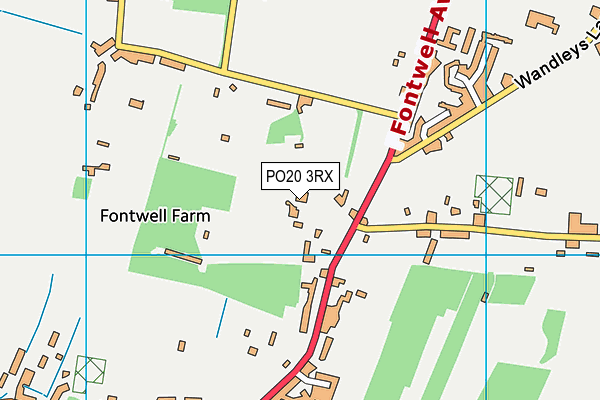 PO20 3RX map - OS VectorMap District (Ordnance Survey) PO20 3RX map - OS VectorMap District (Ordnance Survey)