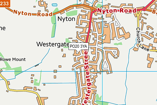 PO20 3YA map - OS VectorMap District (Ordnance Survey) PO20 3YA map - OS VectorMap District (Ordnance Survey)
