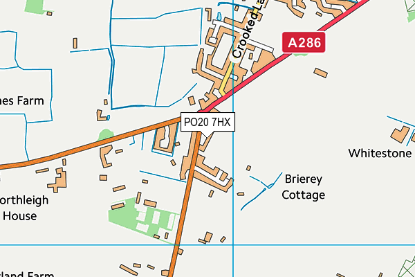 PO20 7HX map - OS VectorMap District (Ordnance Survey) PO20 7HX map - OS VectorMap District (Ordnance Survey)